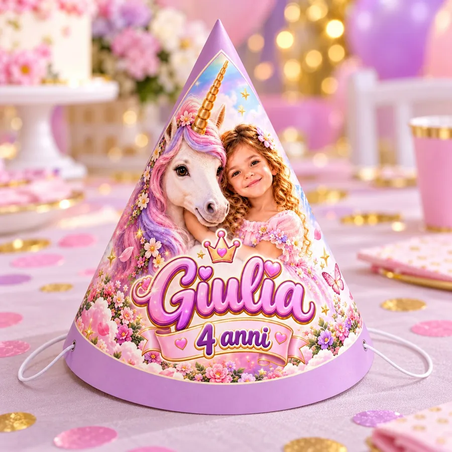 Cappellino da Festa personalizzato con foto