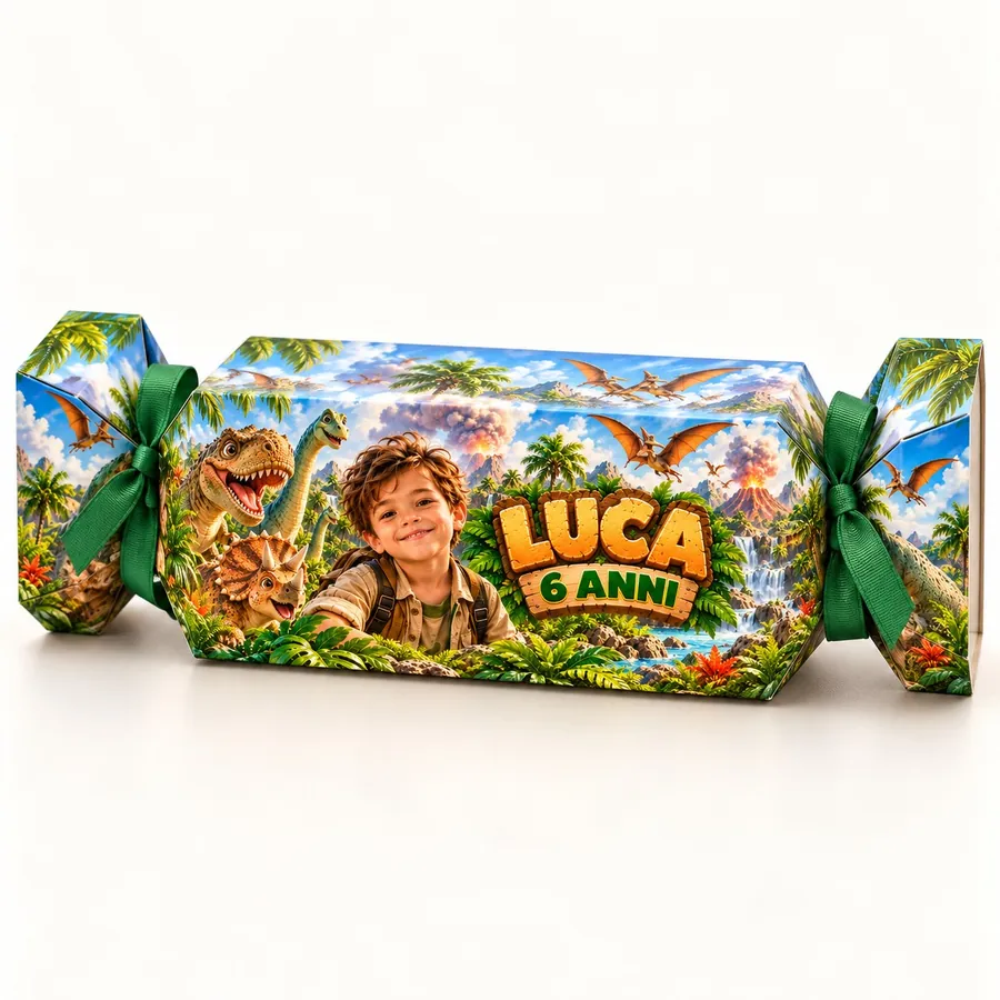 Scatolina caramella tema Dino Park