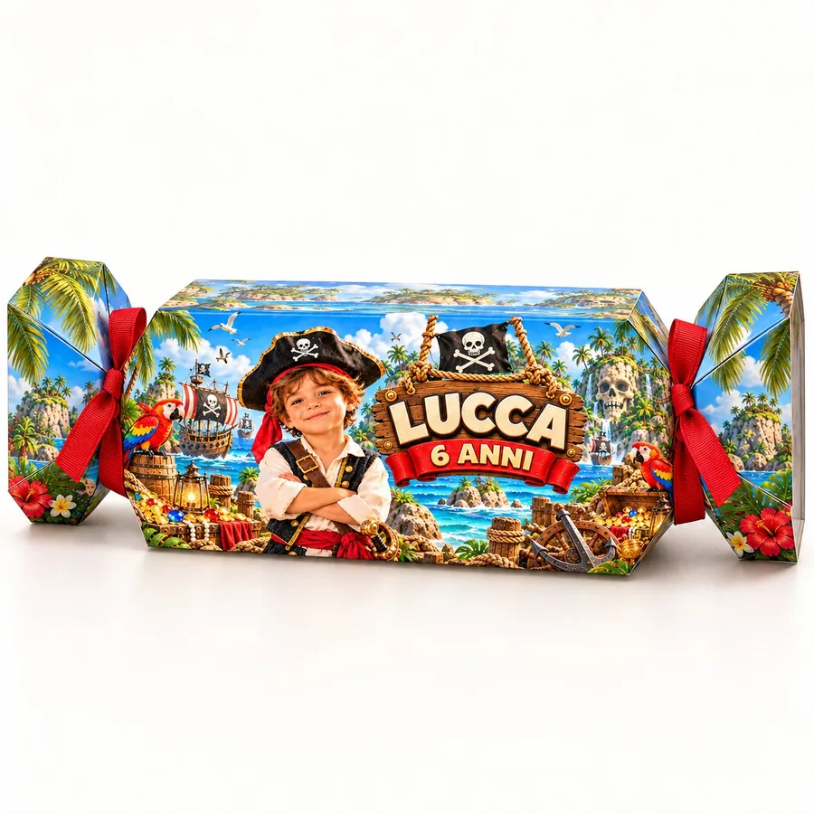 Scatolina caramella tema Pirati
