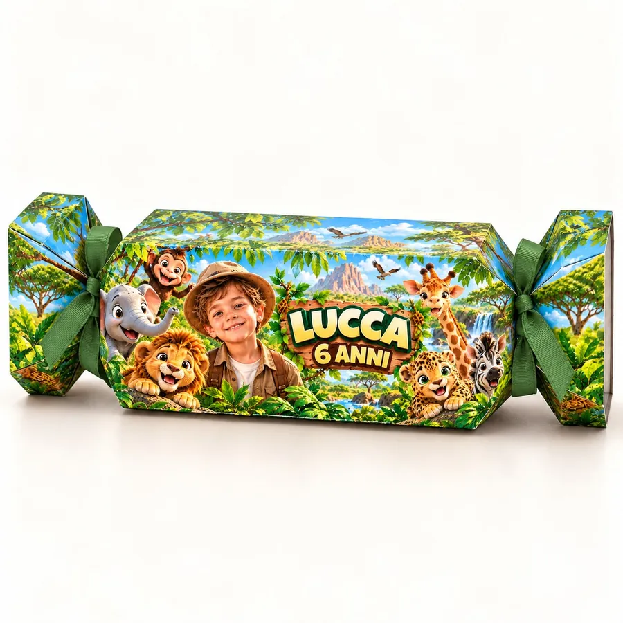 Scatolina caramella tema Safari