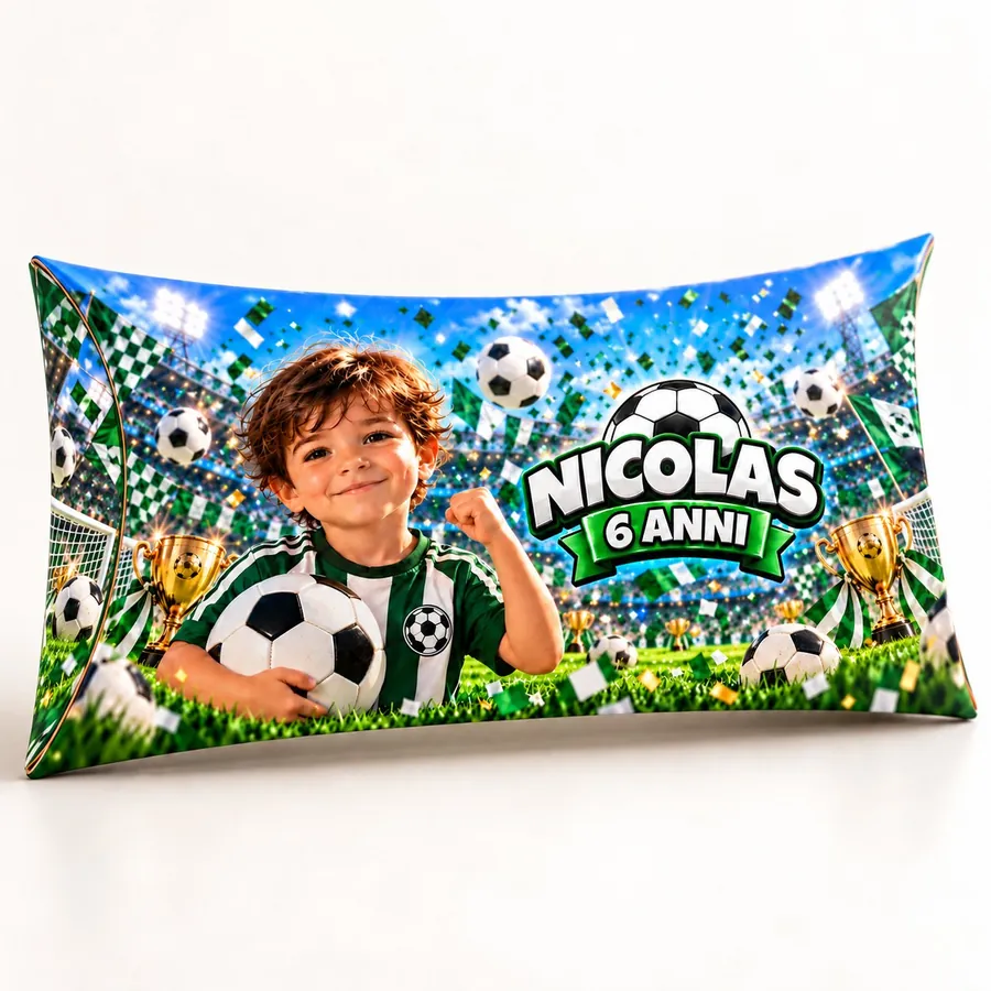 Scatolina cuscino tema Calcio