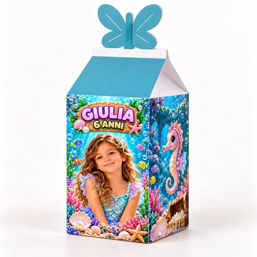 Scatolina farfalla tema Sirena