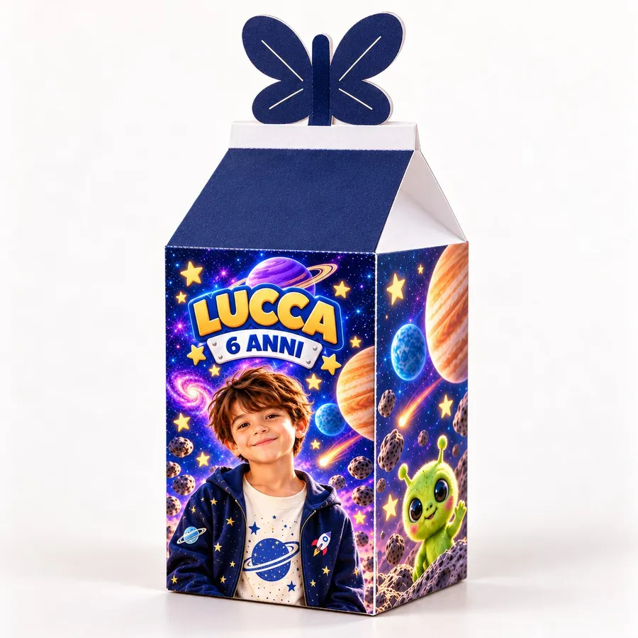 Scatolina farfalla tema Spazio