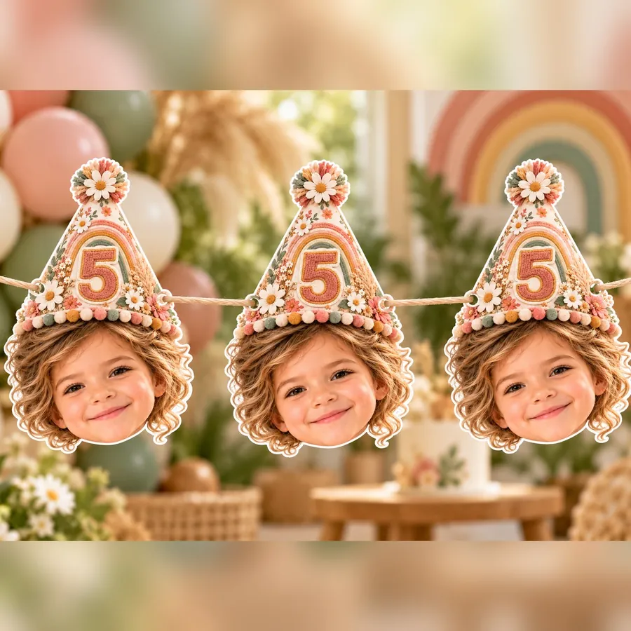 Festone tema Arcobaleno boho