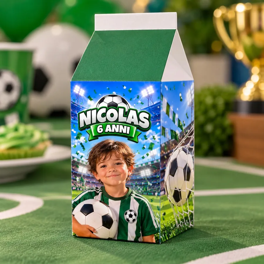 Scatolina milk tema Calcio