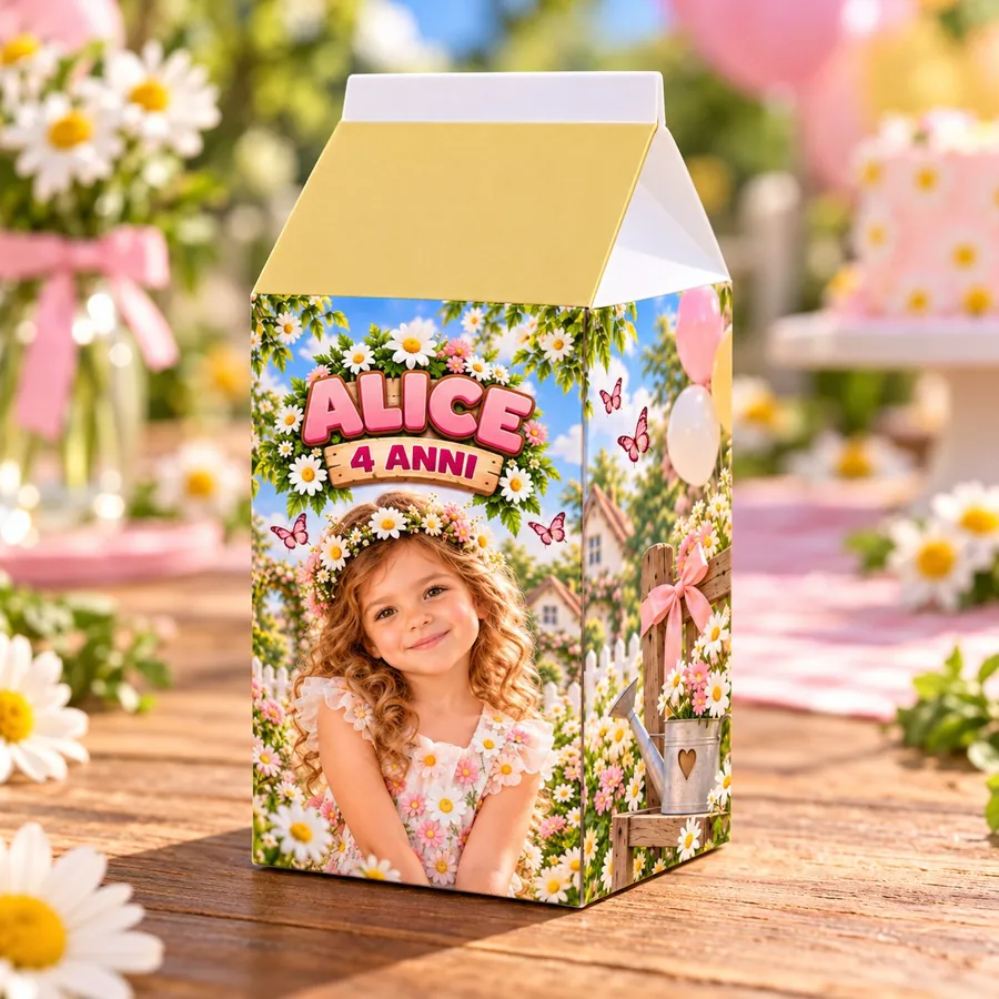 Scatolina milk tema Margherite