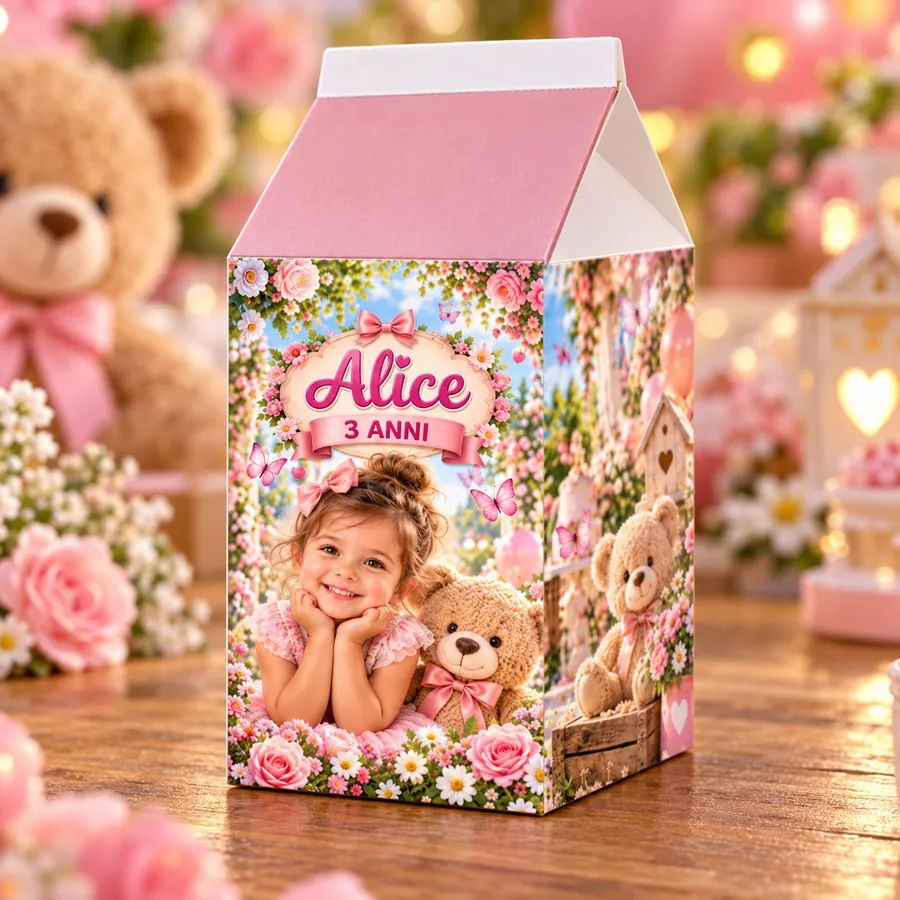Scatolina milk tema Orsetto dolce