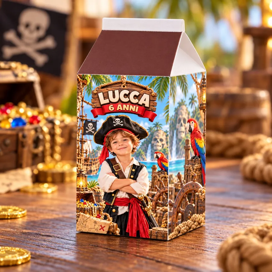 Scatolina milk tema Pirati