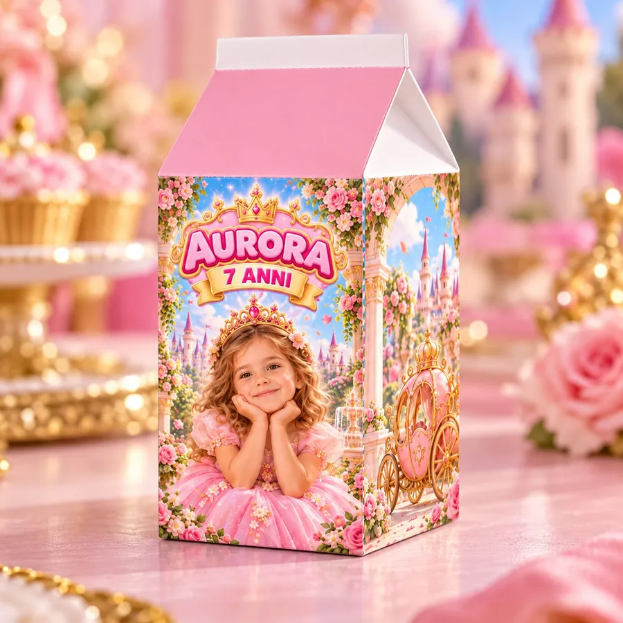 Scatolina milk tema Principessa