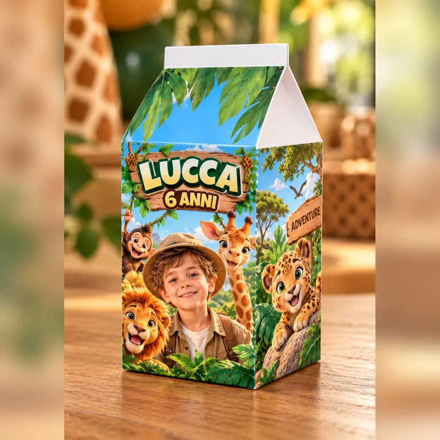 Scatolina milk tema Safari