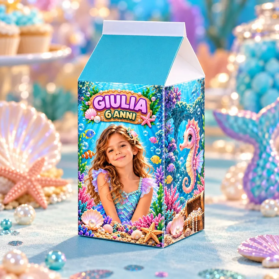 Scatolina milk tema Sirena