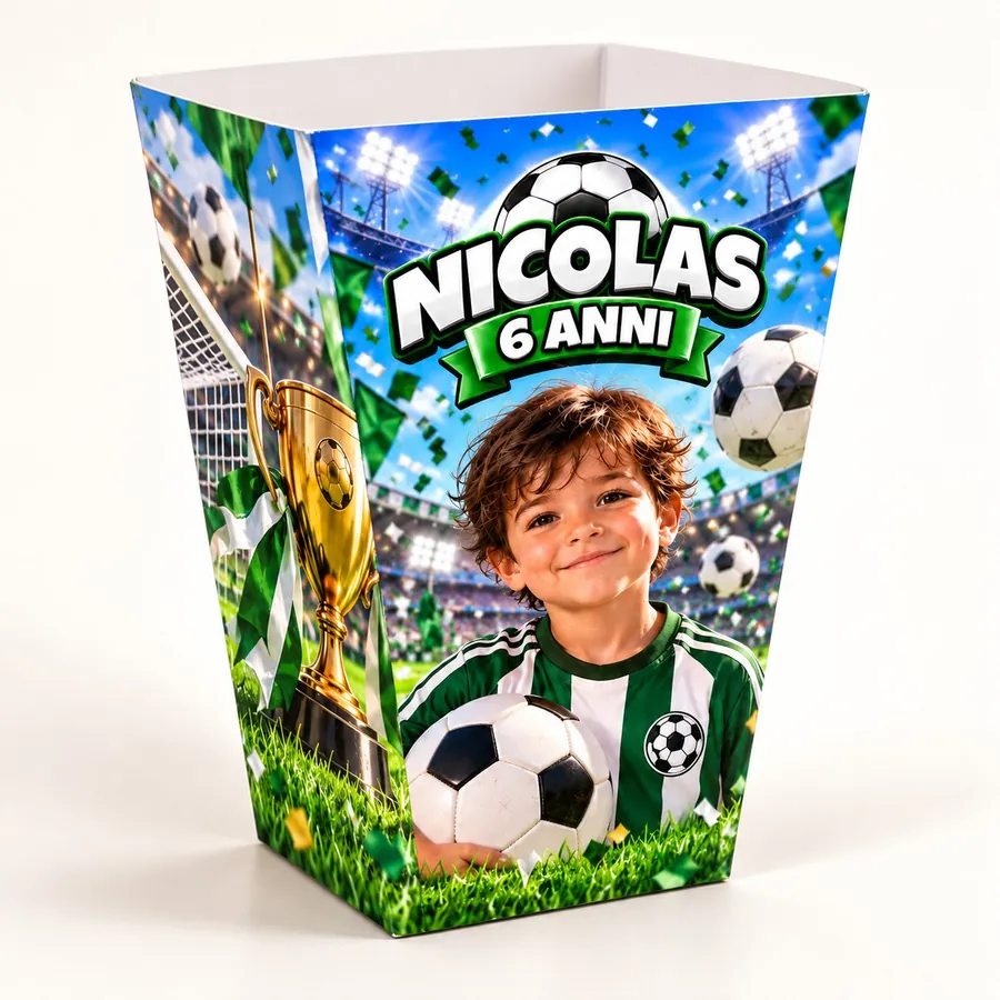 Scatolina popcorn tema Calcio