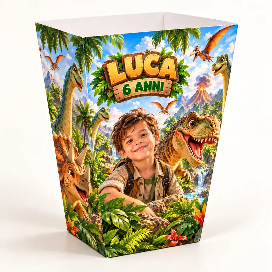 Scatolina popcorn tema Dino Park