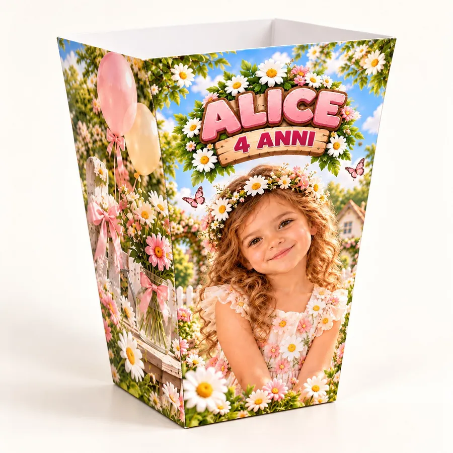 Scatolina popcorn tema Margherite
