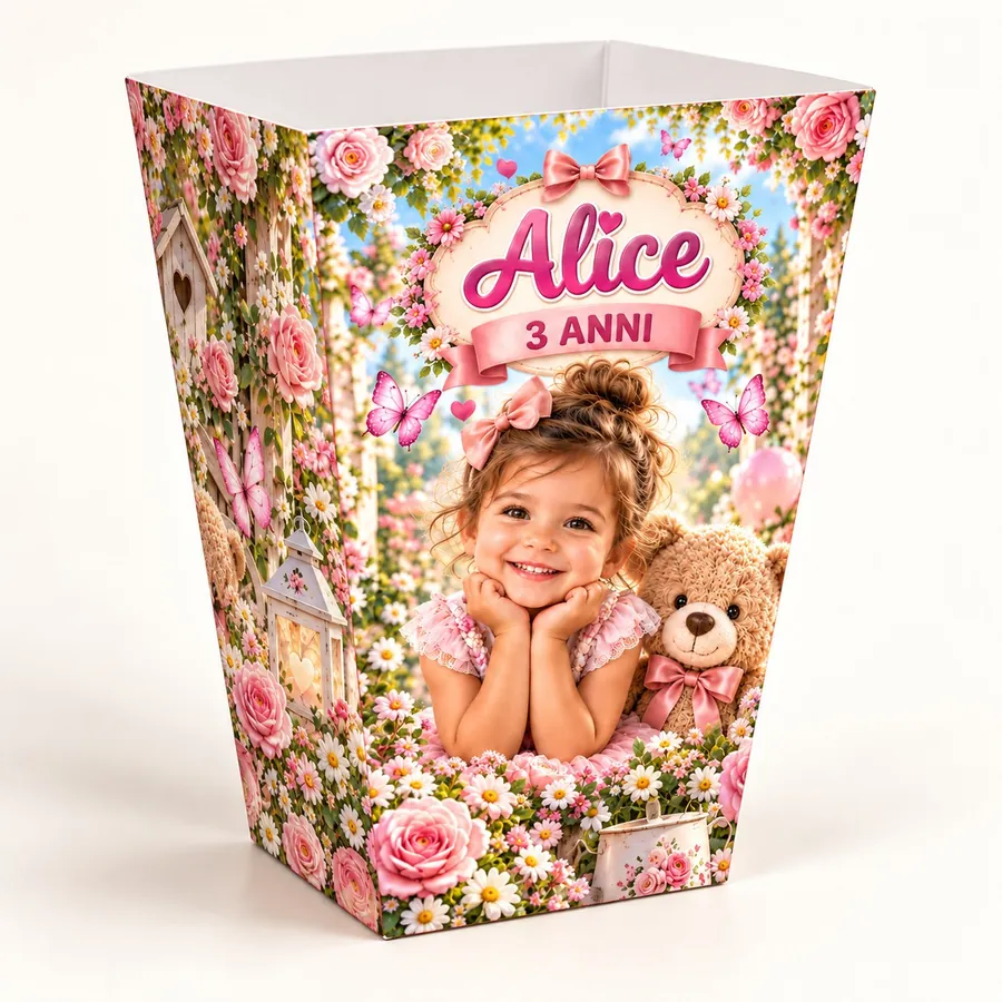 Scatolina popcorn tema Orsetto dolce