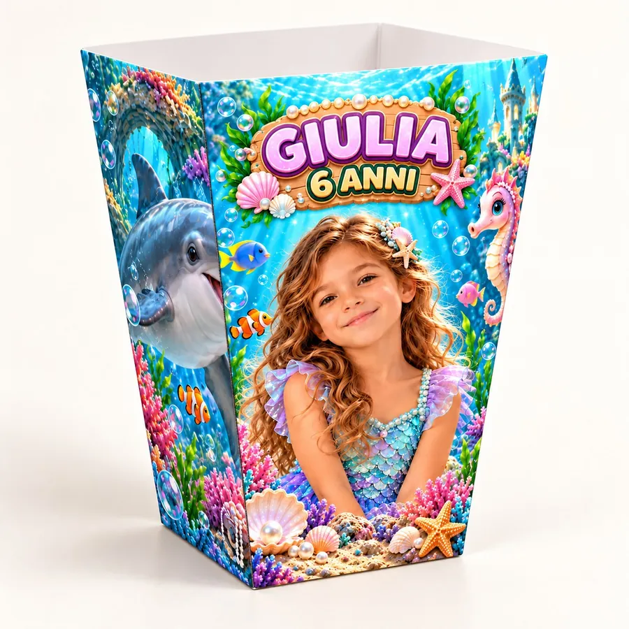 Scatolina popcorn tema Sirena
