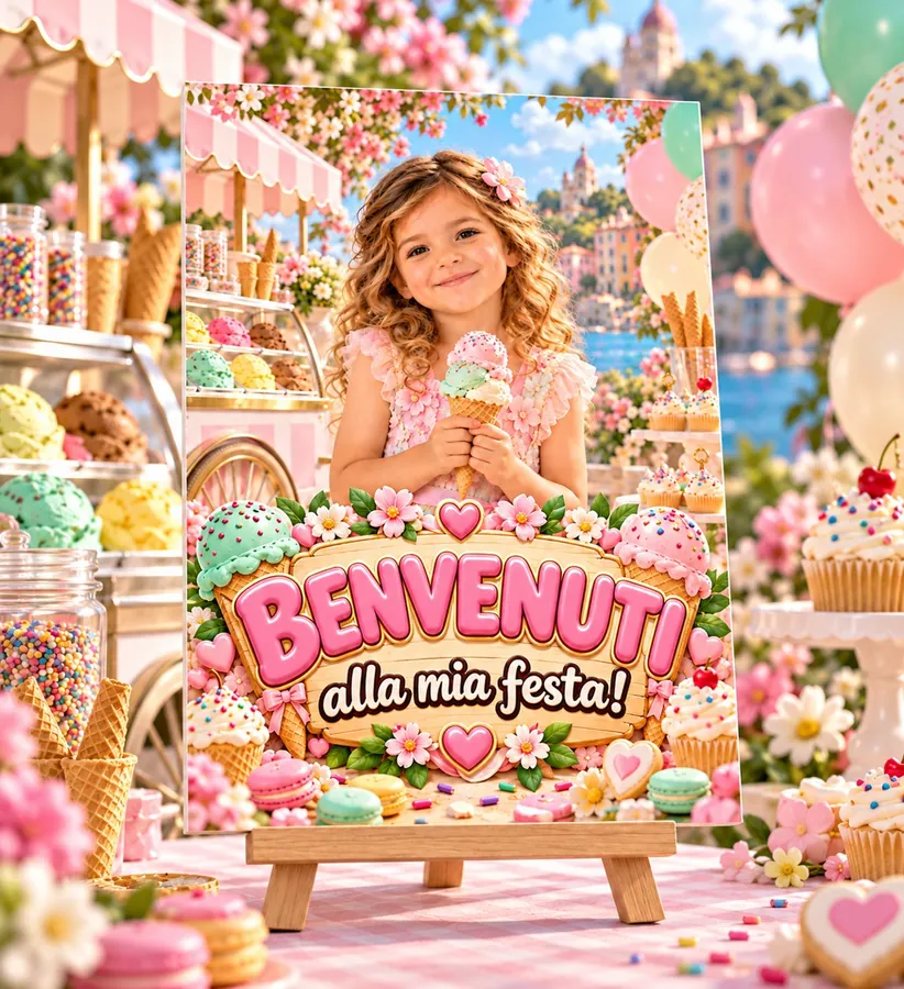 Poster tema Gelato party