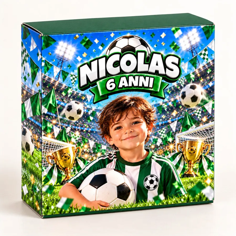 Scatolina rettangolare tema Calcio