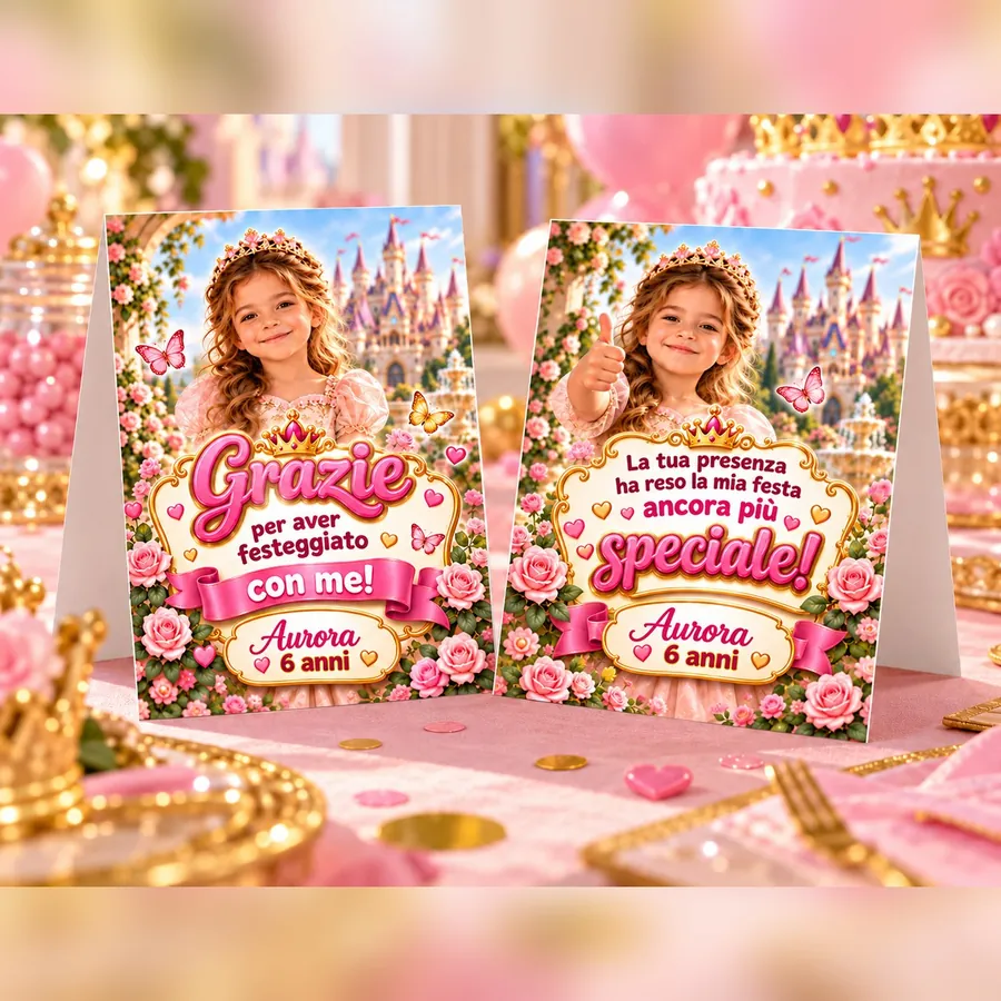 Ringraziamento tema Principessa