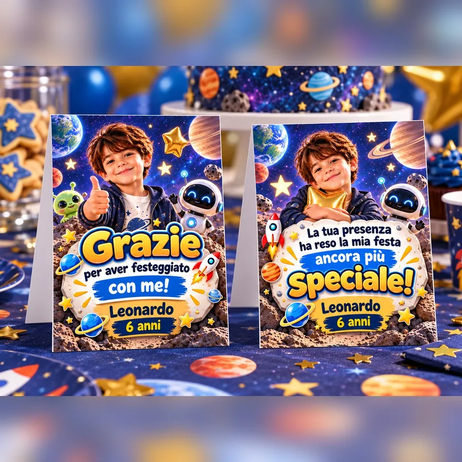 Ringraziamento tema Spazio
