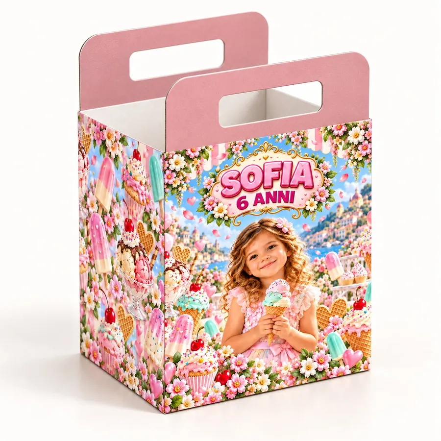 Scatolina manici tema Gelato party