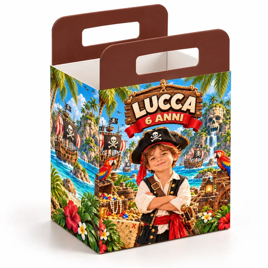 Scatolina manici tema Pirati