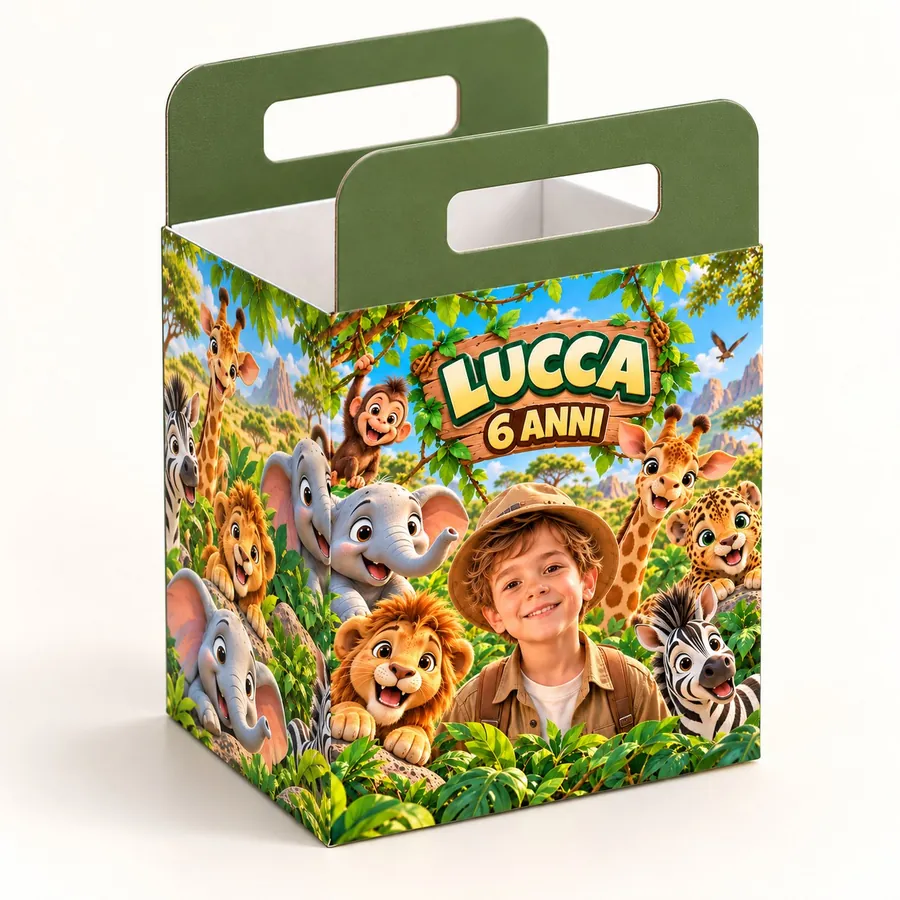 Scatolina manici tema Safari