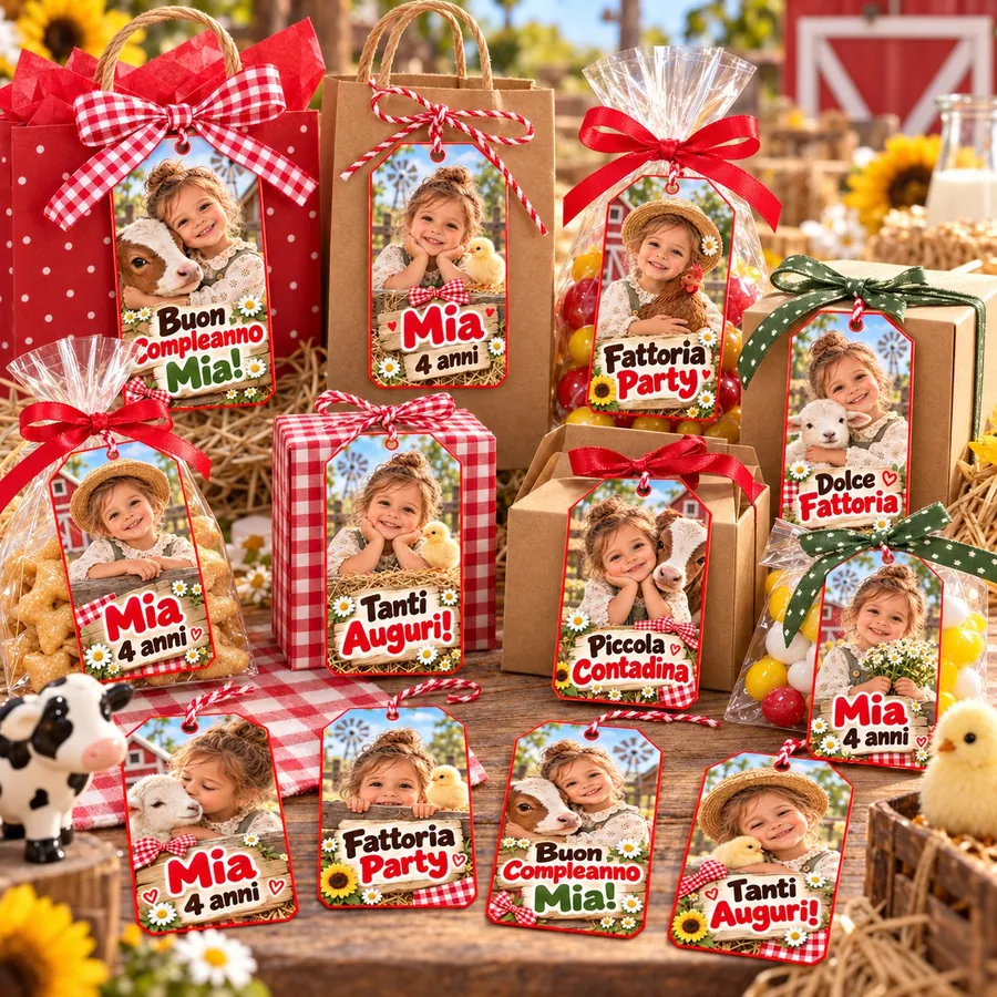 Tag regalo tema Fattoria
