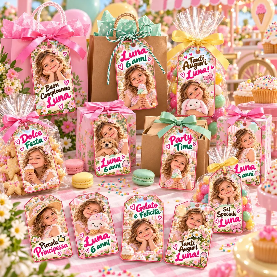 Tag regalo tema Gelato party