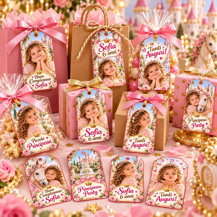 Tag regalo tema Principessa