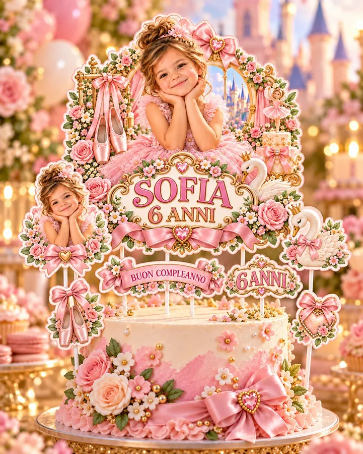 Topper torta tema Ballerina